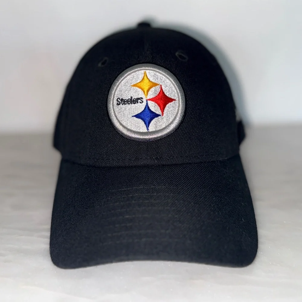 New Era 9FORTY Pittsburgh Steelers Black Adjustable Hat Football Cap